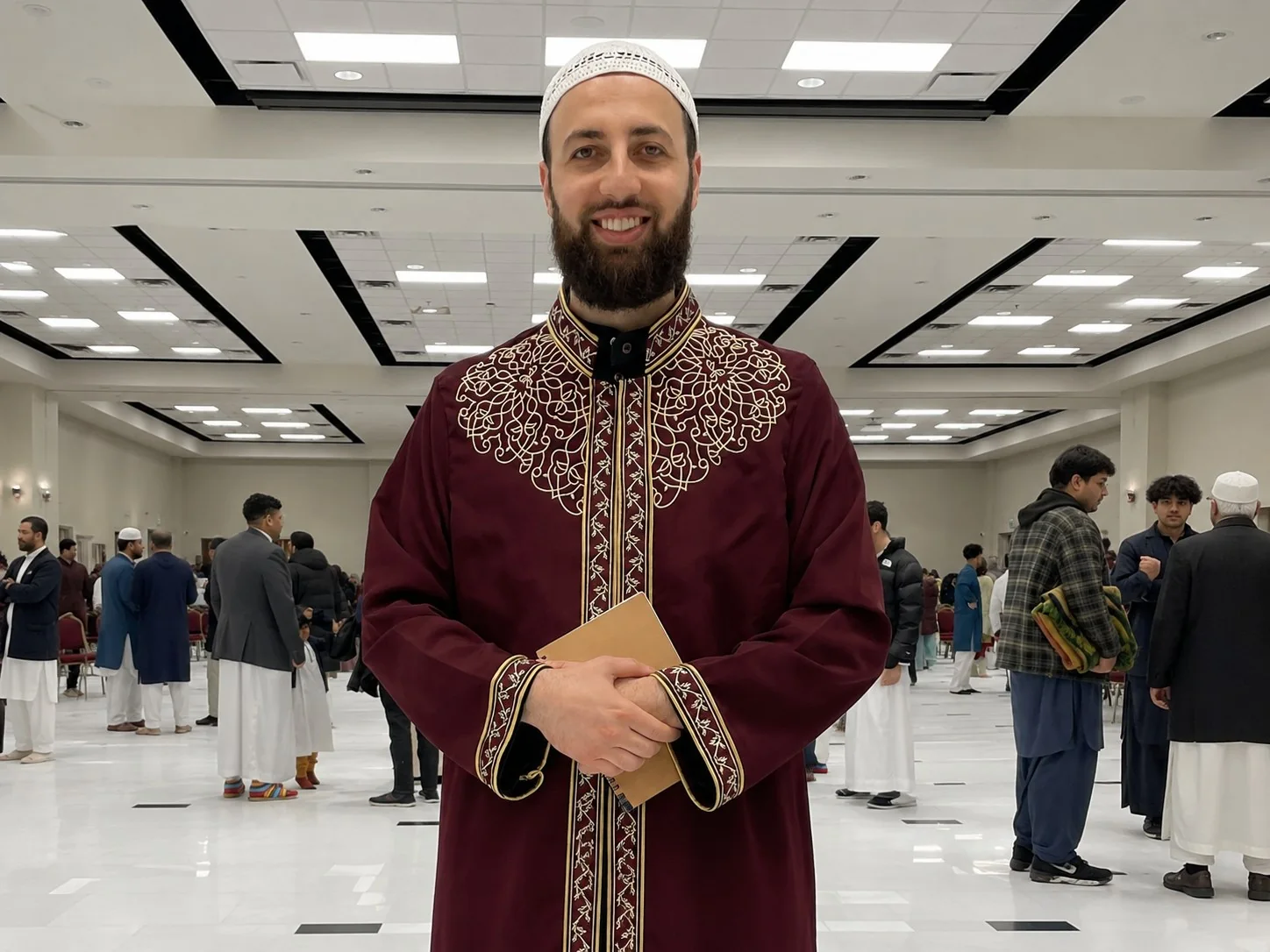 Imam Zaniar Ahmad serving at a Muslim community gathering